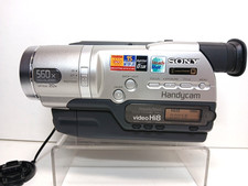 Sony Handycam CCD-TR748E Handheld Video Hi8 Camcorder Silver Tested Working