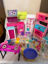 Barbie Kitchen fridge Stove Sink Food Sink  misc accessaries