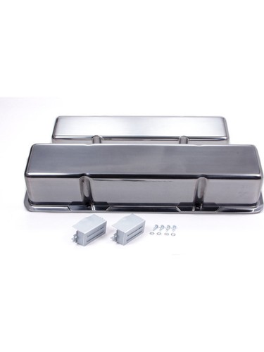 RPC Alloy Valve Covers, Tall Profile (Polished), Small Block Chev (R6030-1) - Picture 1 of 12