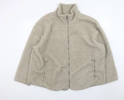 Mama Damen beige Fleecejacke mit Reißverschluss Größe 16 normale Passform - Bild 1 von 4