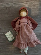 Russ Berrie Co. Months To Remember November 1595 Pink Polka Dot Dress Cape Doll
