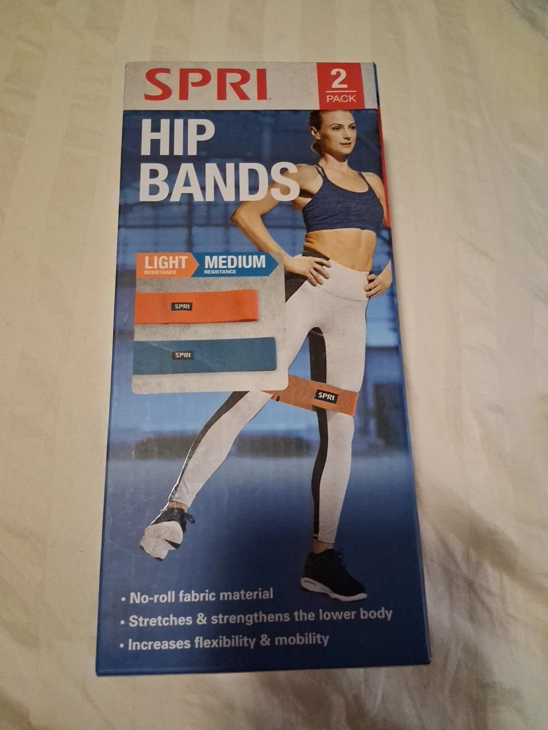 SPRI 2PK Hip Bands Lower Body Resistance Bands Light/Medium 02-71834