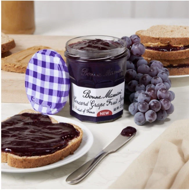 (3 упаковки) Виноградный спред Concord от Bonne Maman, полностью натуральный, 12,7 унции каждый - Изображение 3 из 4