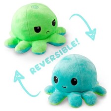 Reversible Octopus Plush: Green  Aqua