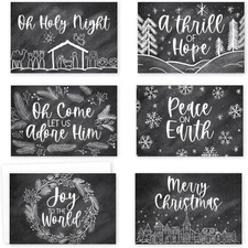 Christian Christmas Cards with Envelopes Religious - 24 Blank Religious Christma