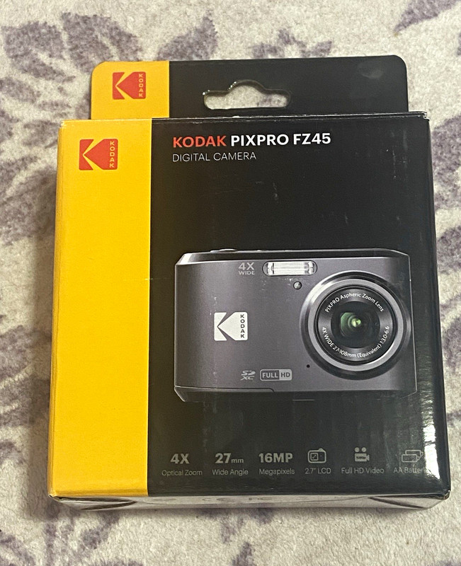Kodak PIXPRO FZ45 Compact Camera 16MP 4x Optical Zoom HD Video Black USB