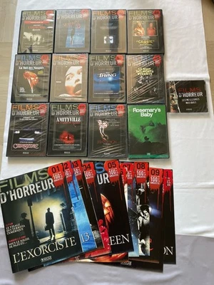 FILMS D’HORREUR ATLAS 12 DVD + CLASSEUR 11 FASCICULES + 1 POSTER + 1 CD AUDIO - Photo 1/4