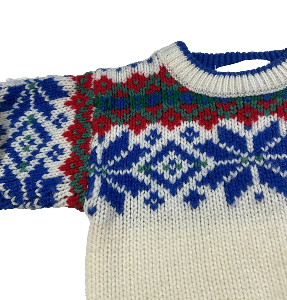 Suéter Christopher Rand Tejido Fair Isle Invierno Vacaciones Usado Niño Talla 3T Foto 4 de 4