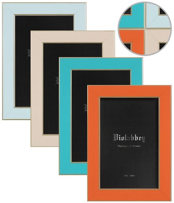 VIOLABBEY 5x7 Picture Frames Set of 4, Colorful Photo Frame of Modern Style,