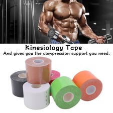 6Pcs Sports Tape Muscle Non Woven Fabric Kinesiology 5cm Width 5m Length BJ 0.79 per metre