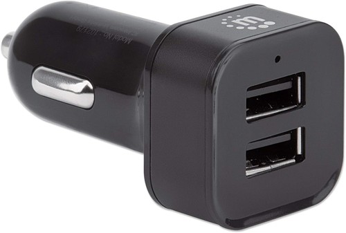 Manhattan 102179 Car Charger with 2 USB Ports and Charging Cable - 第 2/6 張圖片