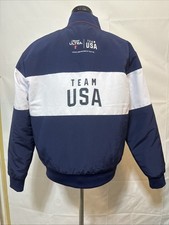 Michelob Ultra Team USA Jacket Mens Small White/Blue Jacket