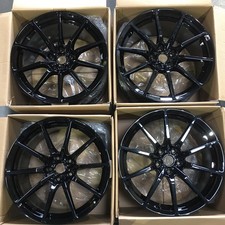 19x10 Rep GT350 Style fit Mustang 5x114.3 40 Black Wheels Rims Set(4)