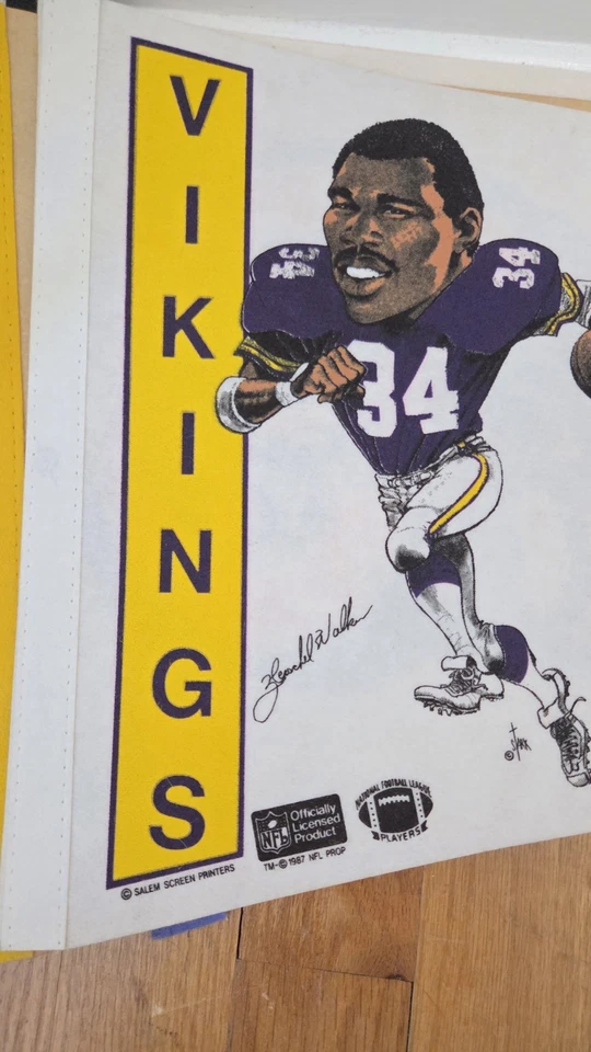 Herschel Walker Minnesota Vikings Pennant Pennants Cowboys Eagles USFL - Image 3 of 4