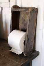 Toilettenpapierhalter Ziegelform WC Rollenhalter Bad Nostalgie Vintage Gäste WC