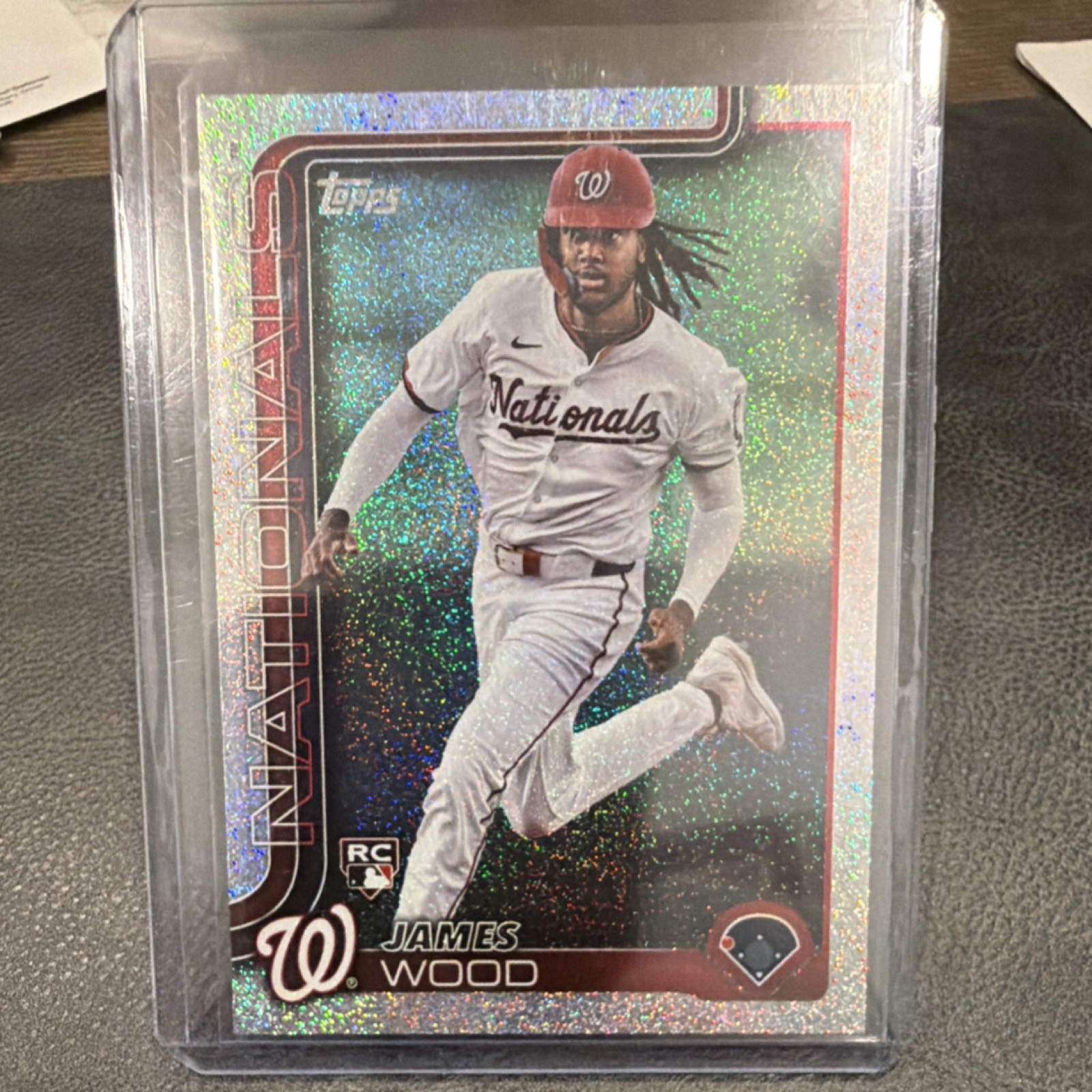 Topps Series 1 2025 James Wood #181 Sandglitter RC Washington Nationals