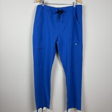 NEW Figs Cairo Cargo Scrub Pants Mens XL Blue Straight Leg Stretch Medical Nurse