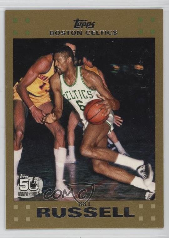 2007-08 Topps Gold 1749/2007 Bill Russell #6 HOF 1mo2