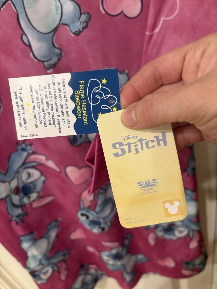 Nuevo con etiquetas Camisón Niñas Talla L (10-12) Disney Stitch Manga Larga Disney Rosa TR5 Foto 4 de 4