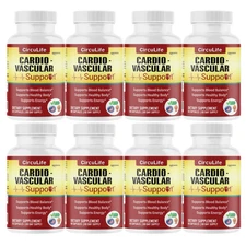 CircuLife Cardiovascular Support - All Natural Supplement Capsules - 8 Bottles