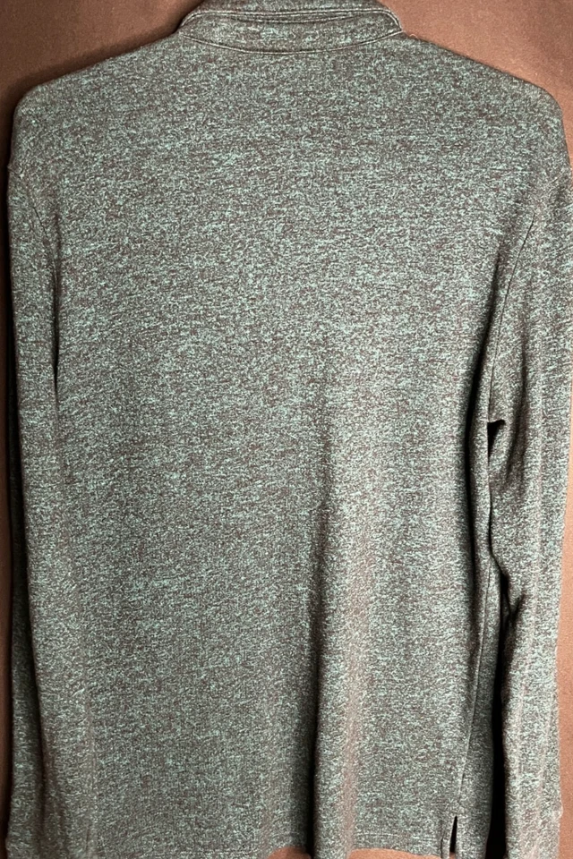 Marc Anthony Hombre M Camisa Verde Cuello Polo Manga Larga Botones Algodón Foto 2 de 4