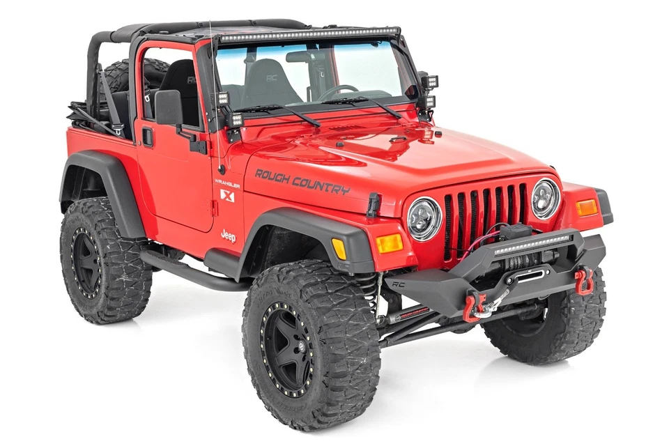 3-дюймовые силовые пороги Rough Country для Jeep Wrangler YJ/Wrangler TJ - 90799 - Изображение 2 из 4