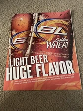 Vintage 2010 BUD LIGHT GOLDEN WHEAT BEER BL Poster Print Ad