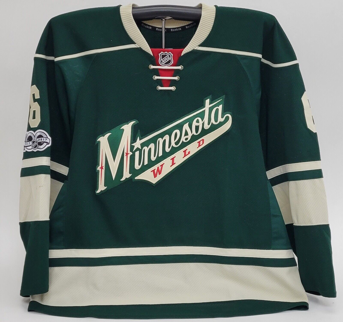 2016-17 Marco Scandella Minnesota Wild Game Worn Alternate Size 58 Reebok  Jersey