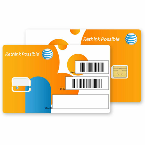 AT&T NANO CUT SIM CARD 3G/4G/5G LTE GO PHONE READY TO ACTIVATE ON AT&T  - Afbeelding 1 van 4