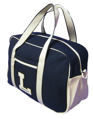 LACOSTE HOLDALL Weekender BAG Vintage N03 CAMPUS Dark Blue NEW