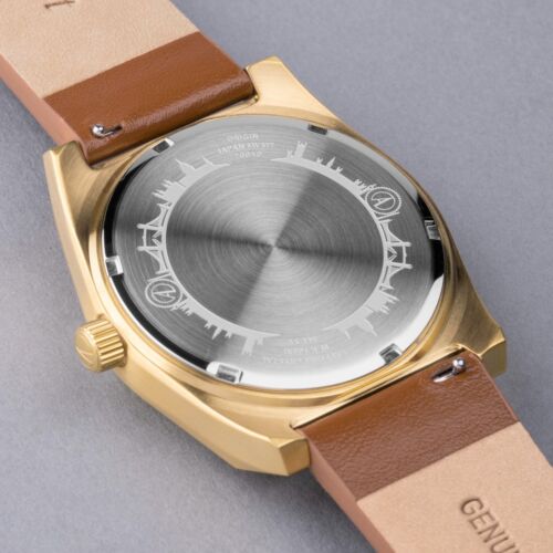 Orologio Accurist London Origin oro e marrone 70010 quadrante blu prezzo consigliato £ 169 - Foto 2 di 11