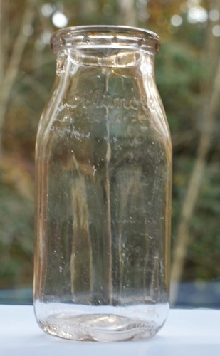 BILTMORE DAIRY FARMS Half Pint Milk Bottle Embossed w Pink Tint Vintage Duraglas - Picture 14 of 15