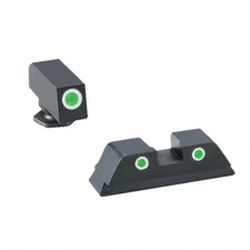 AmeriGlo Tritium Night Sight Set For Glock High-Green W/White Outline-GL-119
