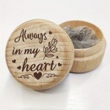 1pc Pet Hair Keepsake box Wooden Pet Loss Memorial Gifts Always in My