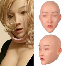Silicone Female Mask Full Head Mask Face Props For Crossdresser Cosplayers