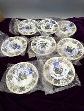 Royal Worcester Mathon  The Worcester Hop eight tea plates