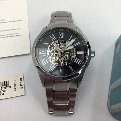FOSSIL 自動巻き腕時計 スケルトン　クロノグラフ　BLK/BQ1700 FOSSIL 自動巻き腕時計 スケルトン クロノグラフ BLK/BQ1700