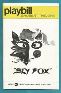 "SLY FOX" - 1978 PLAYBILL FROM THE SHUBERT THEATRE IN LA - GEORGE C. SCOTT
