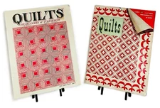 Vtg Quilt Books Lot-1945 Clark's S22 & 1977 Heirlooms 3780 16 Classic Patterns