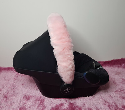 Neu Kinderwagen Pelze Autositz Kapuze Fellbesatz Cabriofix Kiesel Winter Rosa Weiß Schwarz