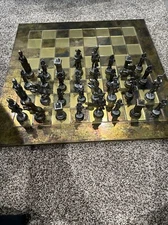 Chest Napoleón Brass Vintage Metal Gold Silver Color Italfama Chest Complete