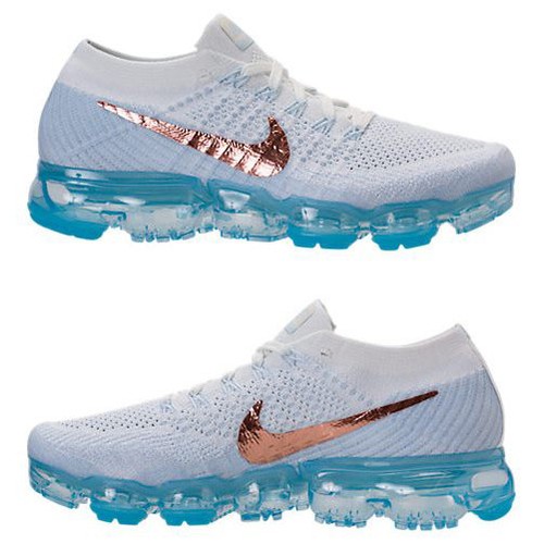 Nike Air Vapormax Flyknit Women Running Summit White - Hydrogen Authentic US 8 | eBay
