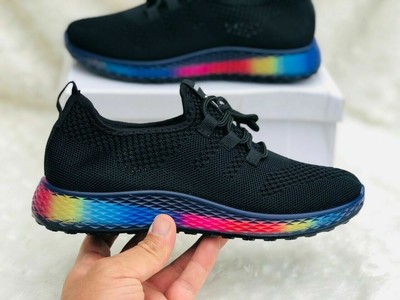ladies rainbow trainers