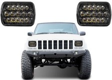 7x6 Black Led Headlights For Jeep Yj Cherokee 5x7 Chevrolet Black