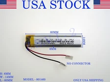 3.7V 600 mAh 801460 Lithium Polymer LiPo Rechargeable Battery (USA STOCK)
