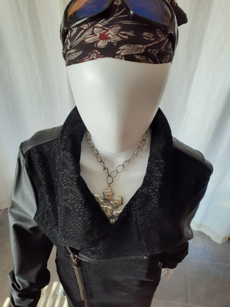 Liverpool Moto Jacket Sz L - Front Python Pattern… - image 1