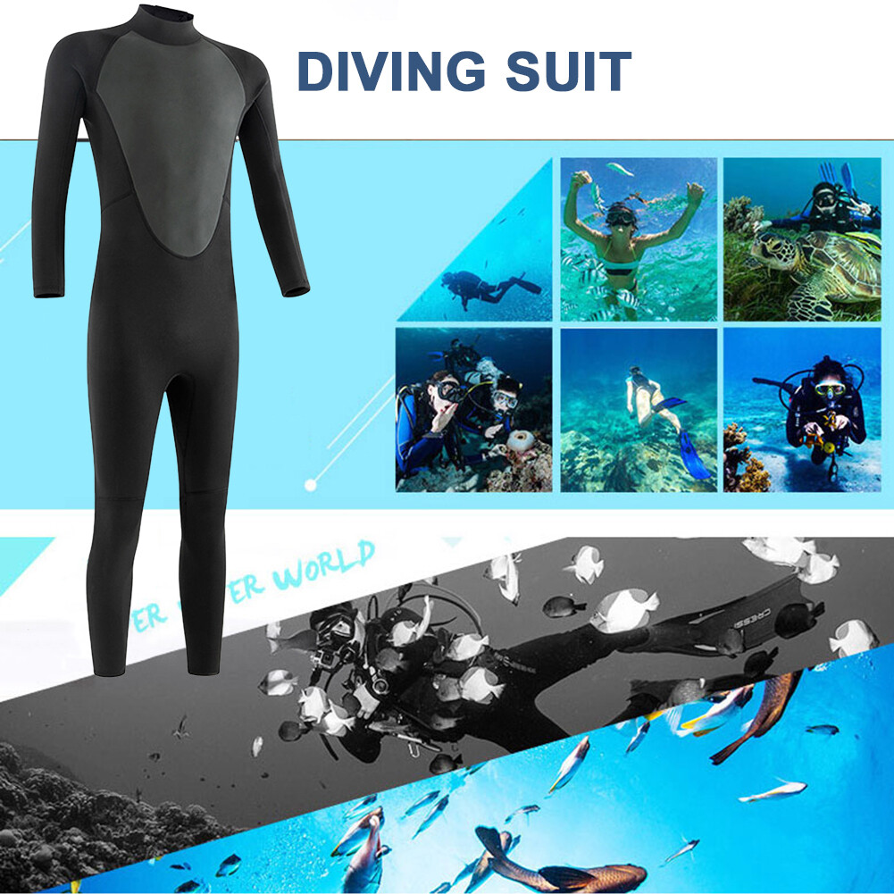 Full Bodysuit Wetsuit Warm Swimming Surfing Snorkeling Diving Suit (S