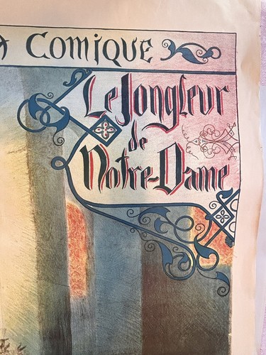 1904 Original Stone Litho Poster "Le Jongleur de Notre Dame" Georges Rochegrosse - Picture 16 of 19