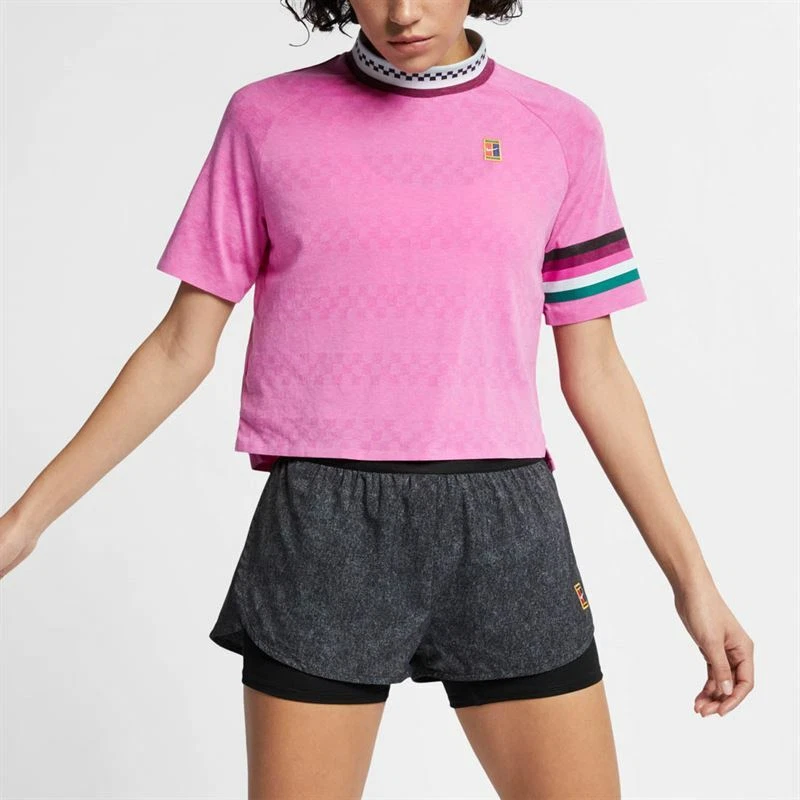 Nike Court Dry Breathe Slam Top Active Fuchsia True Berry White