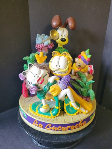 Vintage Garfield La Cucaracha Musical Box Figurine Danbury Mint Mexican Fiesta - Picture 1 of 5